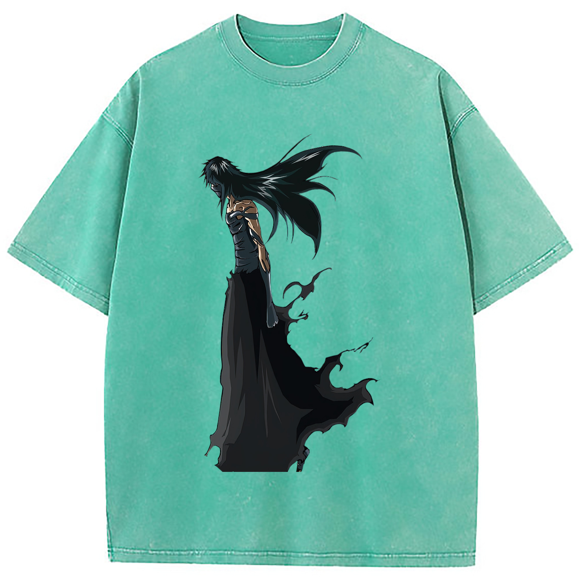 （画像用） ブリーチ 黒崎一護（くろさき いちご）BLEACH Kurosaki Ichigo 綿100% ヴィンテージ風 半袖Tシャツ（フロントプリント）
